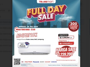 Kapan Lagi Beli AC Split 1 PK di Transmart Full Day Sale, Bisa Hemat Rp 1,3 Jutaan