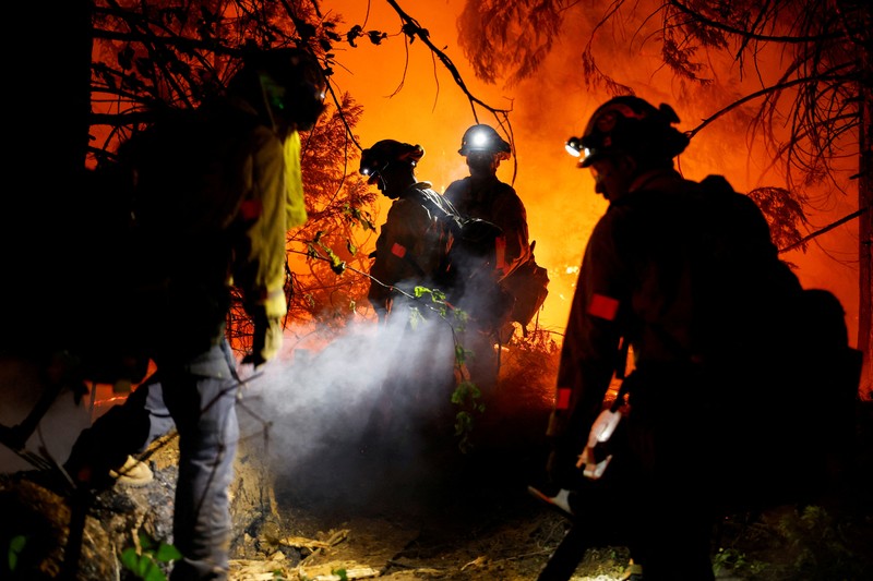 Kebakaran hutan di Jonesville, California, Amerika Serikat (AS), Minggu (28/7/2024). (REUTERS/Fred Greaves) Kebakaran hutan di Jonesville, California, Amerika Serikat (AS), Minggu (28/7/2024). (REUTERS/Fred Greaves)