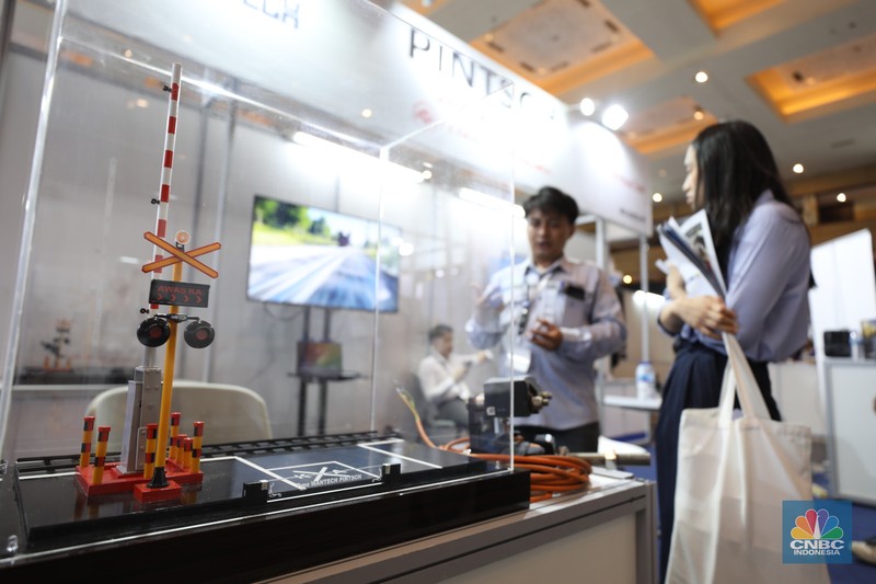 Pameran Railwaytech Indonesia di Jakarta, Selasa (30/7/2024). (CNBC Indonesia/Tri Susilo) Pameran Railwaytech Indonesia di Jakarta, Selasa (30/7/2024). (CNBC Indonesia/Tri Susilo)