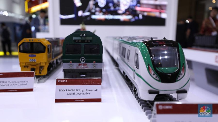 Pameran Railwaytech Indonesia di Jakarta, Selasa (30/7/2024). (CNBC Indonesia/Tri Susilo)