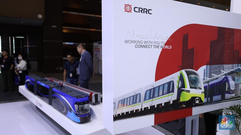 Pameran Railwaytech Indonesia di Jakarta, Selasa (30/7/2024). (CNBC Indonesia/Tri Susilo)