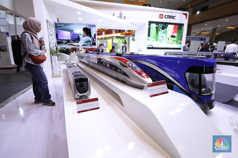 Pameran Railwaytech Indonesia di Jakarta, Selasa (30/7/2024). (CNBC Indonesia/Tri Susilo)