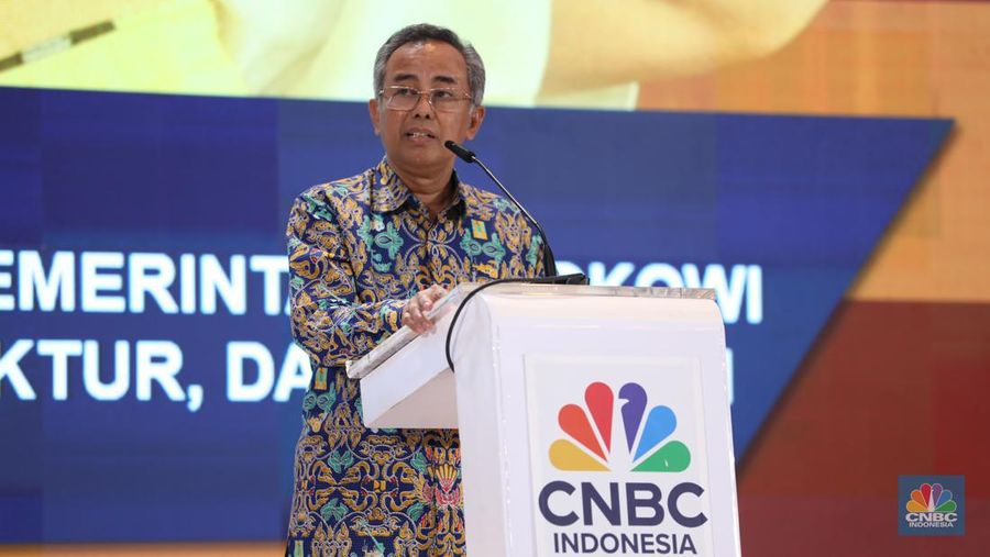 Direktur Jenderal Bina Kontruksi, Abdul Muis dalam acara Gabungan Pelaksana Konstruksi Nasional Indonesia (GAPENSI) dengan tema “Refleksi dan Catatan 10 Tahun Pemerintahan Jokowi di Bidang Konstruksi, Infrastruktur, dan Investasi
