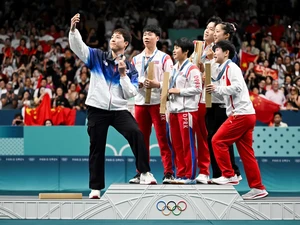 Atlet Korsel & Korut Selfie di Olimpiade Paris 2024 Jadi Viral