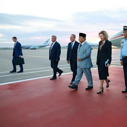 Prabowo Subianto Tiba di Rusia, Siap '4 Mata' dengan Presiden Putin