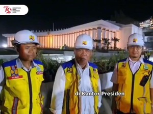 Malam-malam Basuki Cek Pembangunan Kantor Presiden di IKN, Begini Progresnya