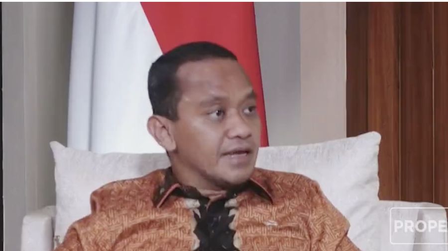 Menteri Investasi/Kepala Badan Koordinasi Penanaman Modal (BKPM), Bahlil Lahadalia dalam program CNBC Indonesia Economic Update 2024. (CNBC Indonesia TV)