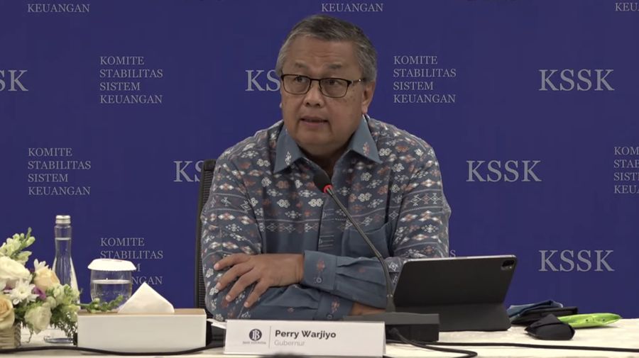 Gubernur Bank Indonesia, Perry Warjiyo dalam Konferensi Pers KSSK : Hasil Rapat Berkala KSSK III Tahun 2024. (Tangkapan Layar Youtube kementerian Keuangan)