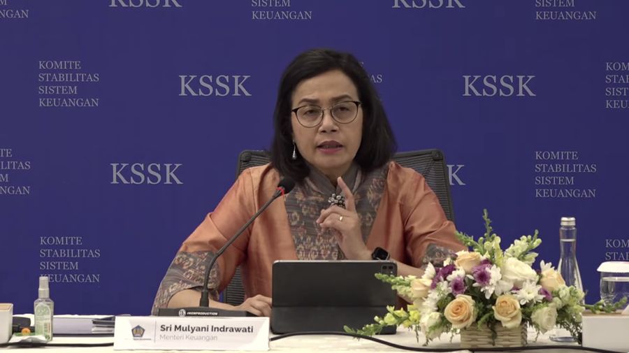 Menteri Keuangan, Sri Mulyani Indrawati dalam Konferensi Pers KSSK : Hasil Rapat Berkala KSSK III Tahun 2024. (Tangkapan Layar Youtube kementerian Keuangan)