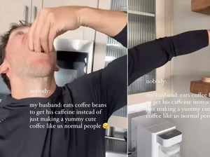 Bukan Diseduh, Pria Ini Langsung Makan Biji Kopi Utuh