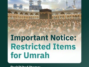 Penting! 8 Barang Ini Dilarang Dibawa Jemaah Umrah