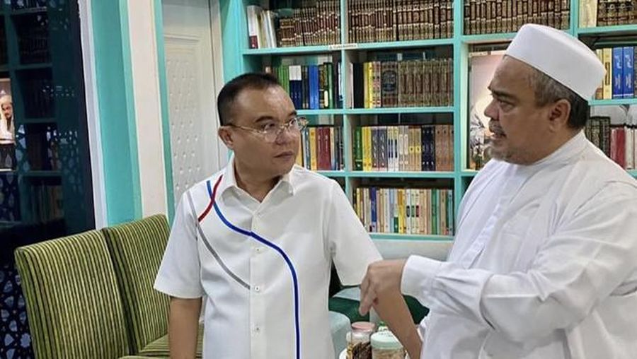 Eks Imam besar FPI habib Rizieq Shihab ditemui 2 elite Gerindra. (Instagram @sufmi_dasco)