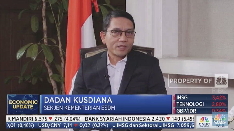 Sekjen Kementerian ESDM, Dadan Kusdiana dalam acara Closing Bell, Senin (5/8/2024). (²©²ÊÍøÕ¾ TV)