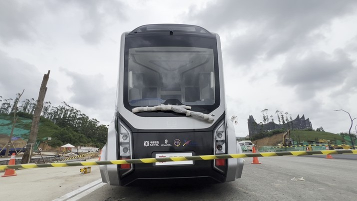 Kementerian Perhubungan menyatakan bahwa sarana Trem Otonom (Autonomous Rail Transit - ART) telah siap diuji Coba di Ibu Kota Nusantara (IKN). (Dok. Kemenhub)