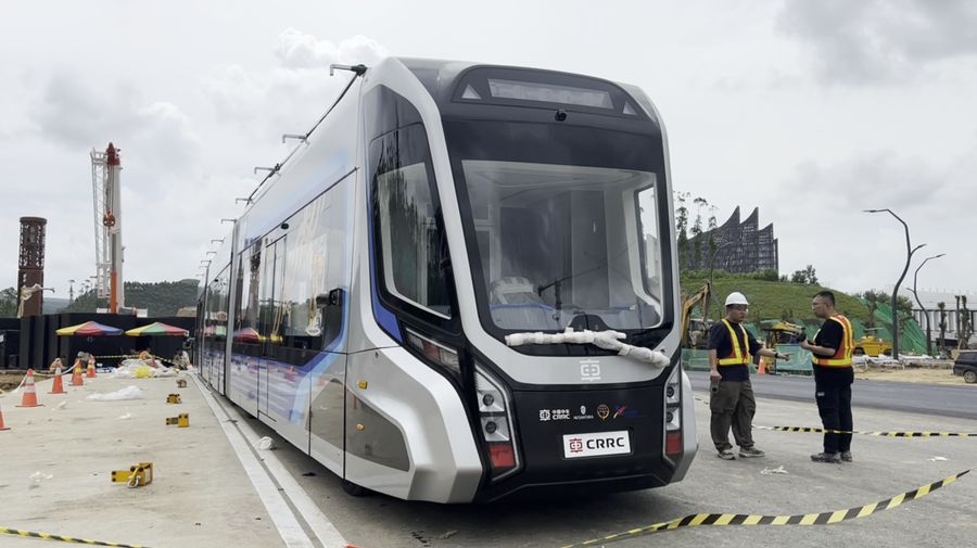 Kereta Tanpa Rel Made in China Siap Diuji Coba di IKN 10 Agustus. (Dok. Kemenhub)