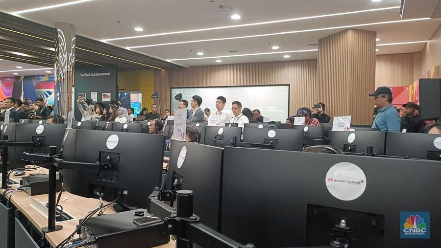 Peresmian DIOC, di kantor Indosat, Jakarta, Selasa (6/8/2024). (CNBC Indonesia/Novina Putri Bestari)