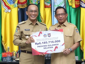 Pemprov Sulsel Terima Insentif Pengendalian Inflasi Rp 6,1 M dari Kemenkeu