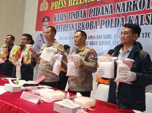 Polisi Tangkap 2 Pengedar Narkoba di Kalsel, 49 Kg Sabu Disita