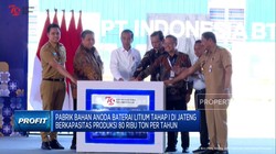 Video: Jokowi Resmikan Pabrik Bahan Anoda Baterai Lithium di Jateng