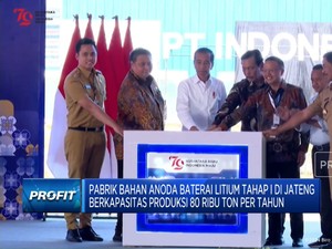 Video: Jokowi Resmikan Pabrik Bahan Anoda Baterai Lithium di Jateng