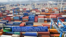 Tumbuh 7% di Juli 2024, Kinerja Ekspor China di Bawah Ekspektasi Pasar