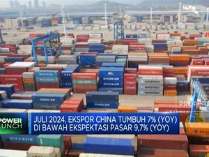 Tumbuh 7% di Juli 2024, Kinerja Ekspor China di Bawah Ekspektasi Pasar