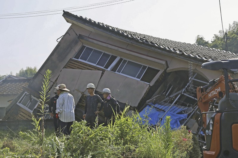 Gempa guncang Jepang di Shibushi, prefektur Kagoshima, Jepang selatan, Jumat, 9 Agustus 2024. (AP/) Gempa guncang Jepang di Shibushi, prefektur Kagoshima, Jepang selatan, Jumat, 9 Agustus 2024. (AP/)