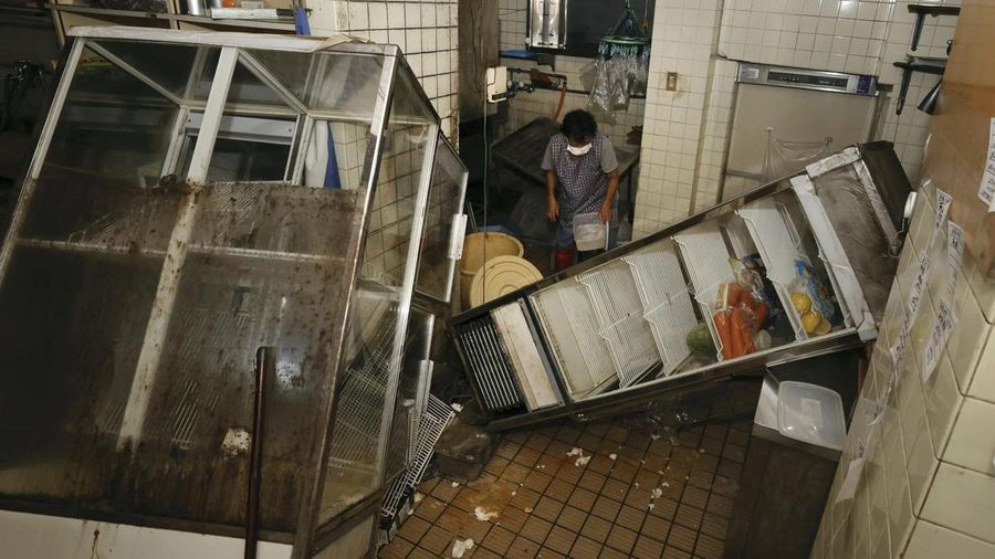 Gempa guncang Jepang di Shibushi, prefektur Kagoshima, Jepang selatan, Jumat, 9 Agustus 2024. (AP/)
