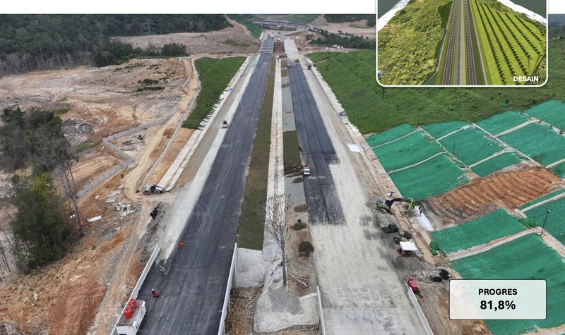 Infrastrur Jalan dan Tol di IKN. (Dok Kementerian PUPR) Infrastrur Jalan dan Tol di IKN. (Dok Kementerian PUPR)
