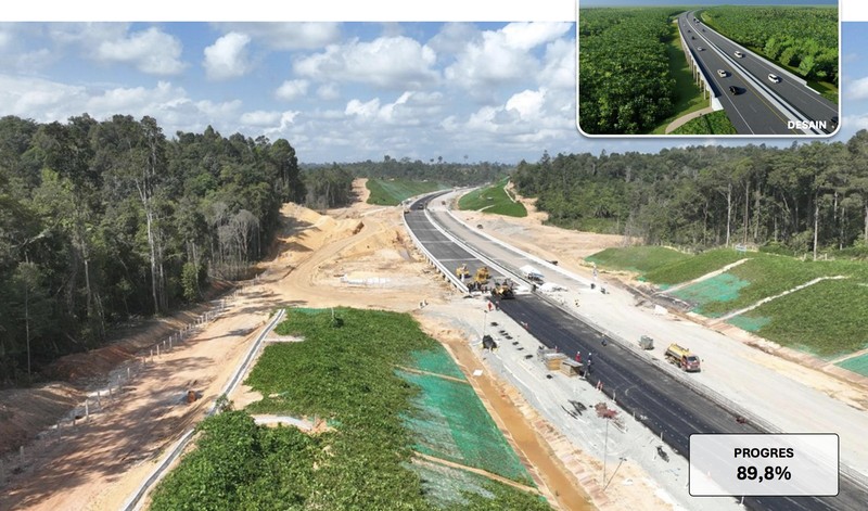 Infrastrur Jalan dan Tol di IKN. (Dok Kementerian PUPR) Infrastrur Jalan dan Tol di IKN. (Dok Kementerian PUPR)