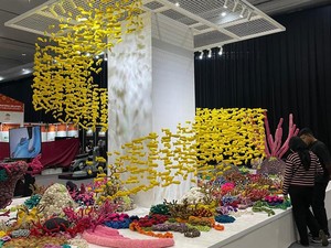 Instalasi Benang Homage to Ocean Mulyana Mejeng di Festival LIKE 2