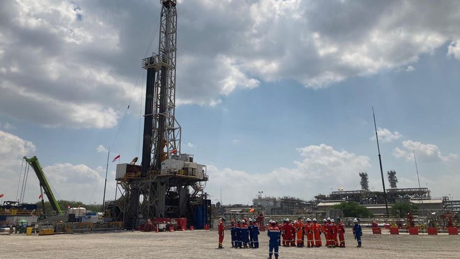 Lapangan Minyak Banyu Urip, Blok Cepu, yang dikelola ExxonMobil Cepu Ltd. Doc Verda Nano Setiawan