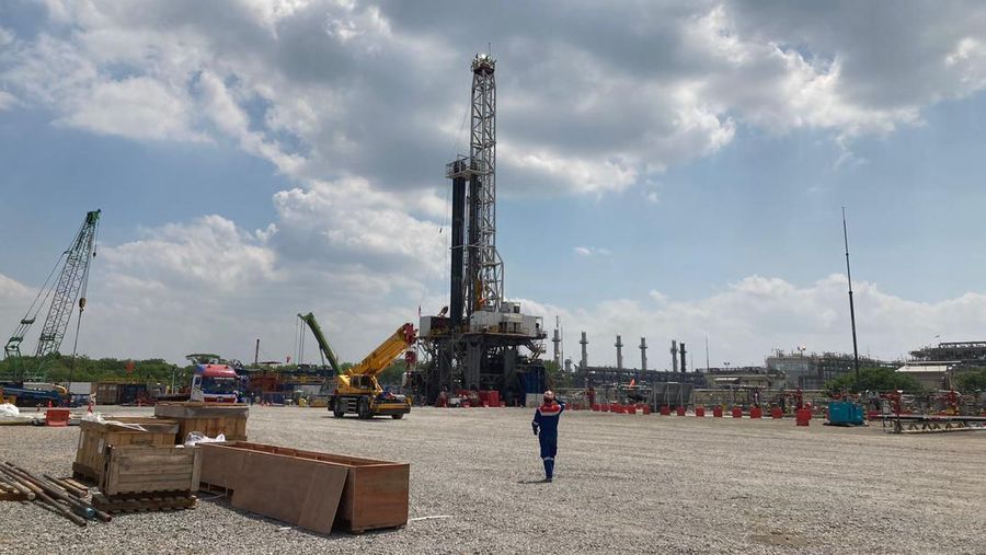 Lapangan Minyak Banyu Urip, Blok Cepu, yang dikelola ExxonMobil Cepu Ltd. Doc Verda Nano Setiawan
