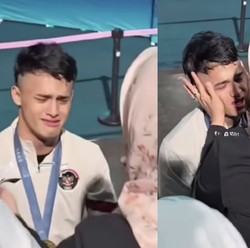 Rizki Juniansyah Langsung Peluk Ibu Usai Raih Medali Emas Olimpiade