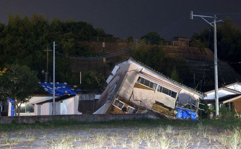 Gempa guncang Jepang di Shibushi, prefektur Kagoshima, Jepang selatan, Jumat, 9 Agustus 2024. (AP/) Gempa guncang Jepang di Shibushi, prefektur Kagoshima, Jepang selatan, Jumat, 9 Agustus 2024. (AP/)