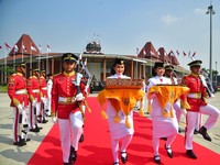 Detik-Detik Duplikat Bendera Pusaka-Teks Proklamasi Diarak Monas-IKN