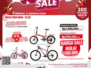 Diskon Jumbo! Beli Sepeda di Transmart Full Day Sale Mulai Rp 600 Ribuan