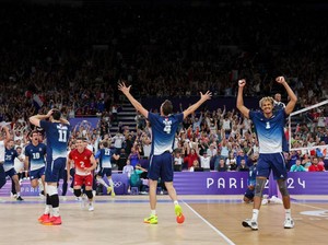 Olimpiade 2024: Kalahkan Polandia, Prancis Sabet Emas Voli Putra