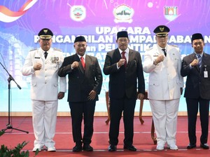 Lantik Pj Bupati Pati dan Cilacap, Nana Sudjana Beri Pesan Khusus Ini