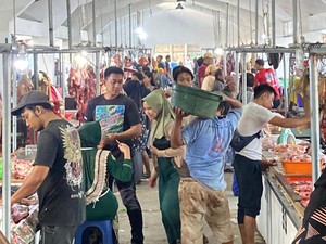 Pedagang Pasar Arimbi Surabaya Diwanti-wanti Tak Jual Daging Gelonggongan