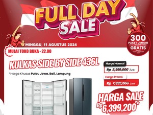 Harga Kulkas 2 Pintu di Transmart Full Day Sale Diskon Rp 2 Jutaan, Buruan Beli!