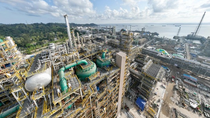 Kilang atau Refinery Development Master Plan (RDMP) Balikpapan, Kalimantan Timur milik PT Kilang Pertamina Internasional (KPI), Minggu (11/8/2024). (Dokumentasi: Kementerian ESDM)