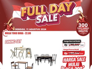 Wow! Satu Set Meja Makan di Transmart Full Day Sale Cuma Rp 900 Ribuan