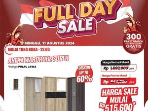 Cuma di Transmart Full Day Sale, Beli Lemari Baju Hemat Rp 1 Jutaan