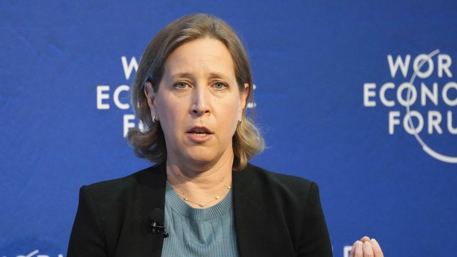 FILE - YouTube CEO Susan Wojcicki speaks during a conversation at the World Economic Forum in Davos, Switzerland, on May 24, 2022. Wojcicki has died, according to her husband, Dennis Troper in a statement posted on social media late Friday, Aug. 9, 2024. (AP Photo/Markus Schreiber)