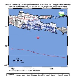 Gempa Guncang Malang M 4,9