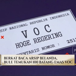 Video: Bule Temukan 100 Batang Emas VOC Usai Baca Arsip Belanda