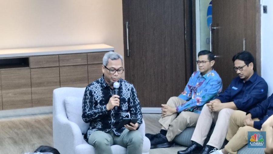 Dirjen IKP Kominfo Usman Kansong, Rabu (14/8/2024) di Gedung Kominfo. (CNBC Indonesia/Novina)
