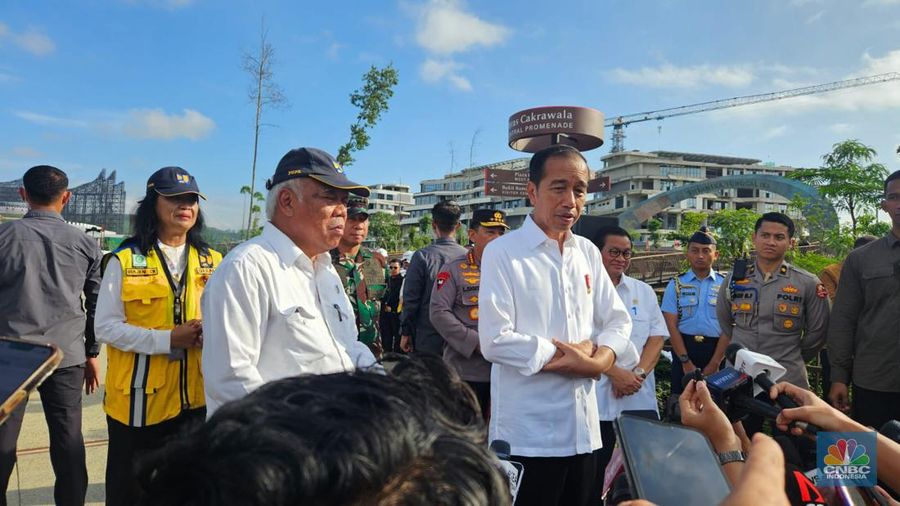 Presiden Jokowi Resmikan Plaza Seremoni Sumbu Kebangsaan IKN, Rabu (14/8/2024). (վ/Emir Yanwardhana)