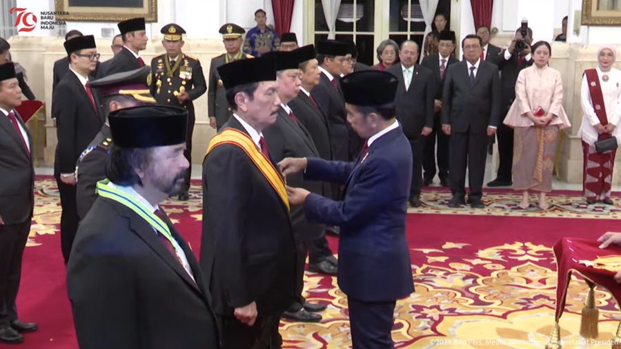 Upacara Penganugerahan Tanda Kehormatan Republik Indonesia, Istana Negara, 14 Agustus 2024. (Tangkapan Layar Youtube)